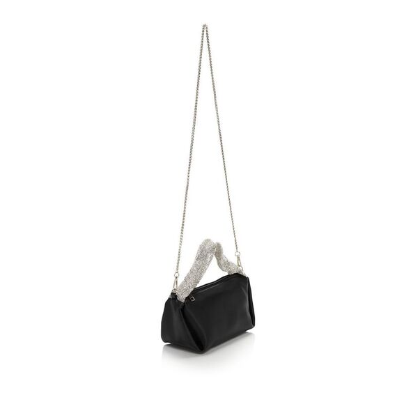 AQUA Women's Black Polyurethane Removable Crossbody 40In Strap Handbag Purse - Picture 3 of 3